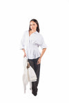 Camicia Popeline con Pieghe donna Miss love - 4