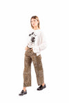 Pantaloni Wide Leg Fantasia Paisley Militare donna Tensione in - 4