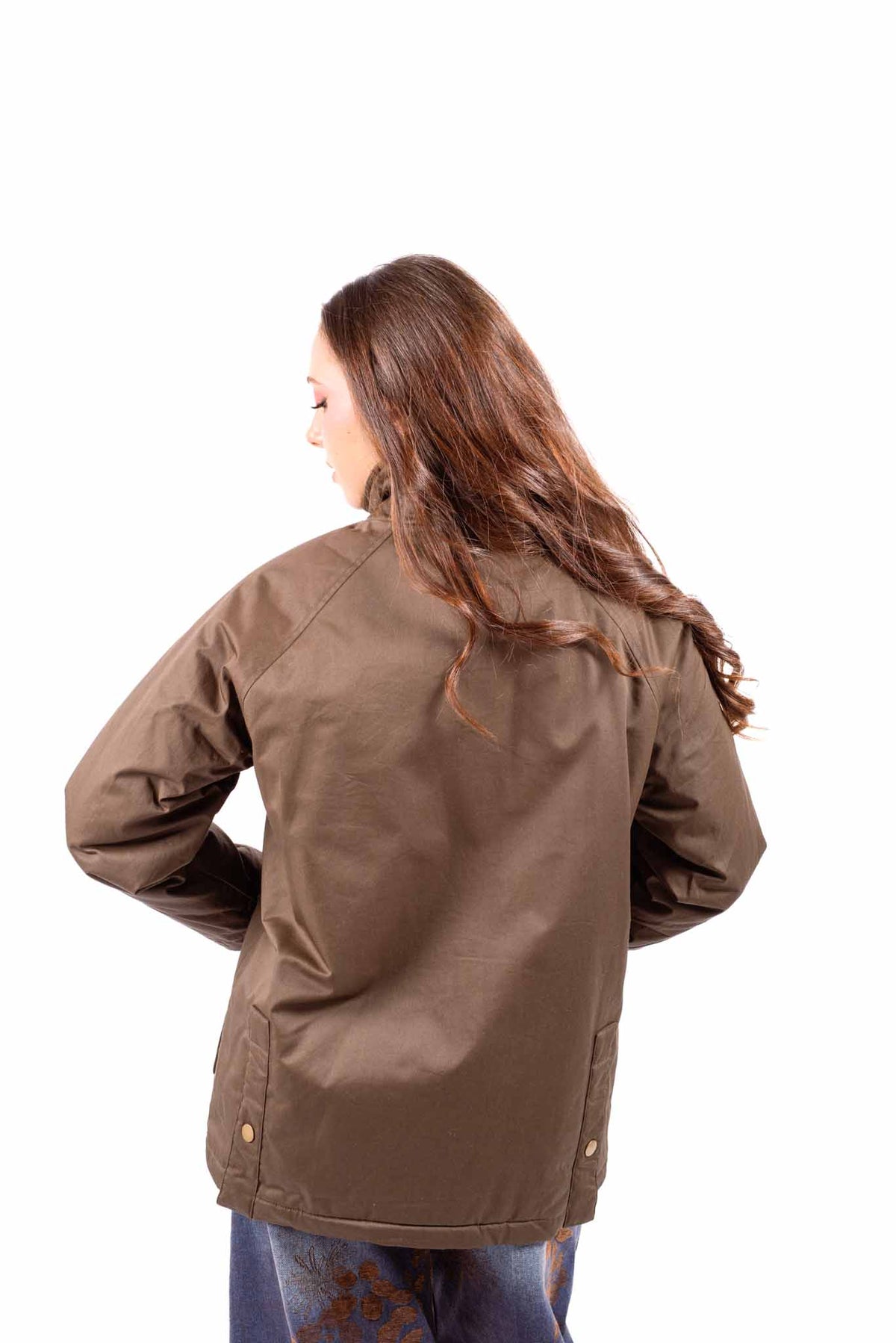 Giubbino Country-Utility Marrone con Colletto in Velluto donna Tensione in - 2