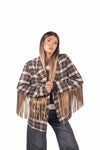 Blazer a Quadri con Frange Scamosciate donna Miss love - 2