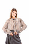 Camicia Stampa Pitonata con Cravatta Coordinata donna Tensione in - 1
