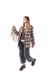 Blazer a Quadri con Frange Scamosciate donna Miss love - 4