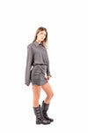 Abito Corto Grigio Stile Polo donna Tensione in - 3