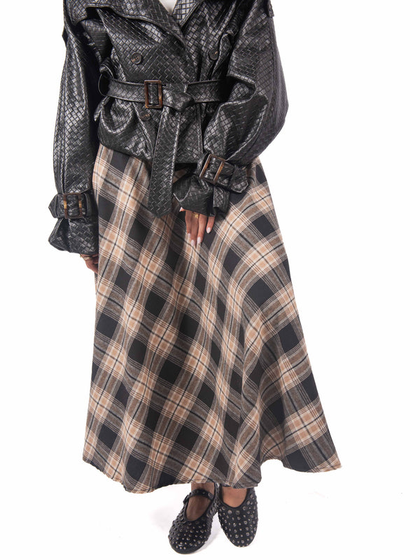 Gonna Quadri Tartan a Ruota da donna Miss love