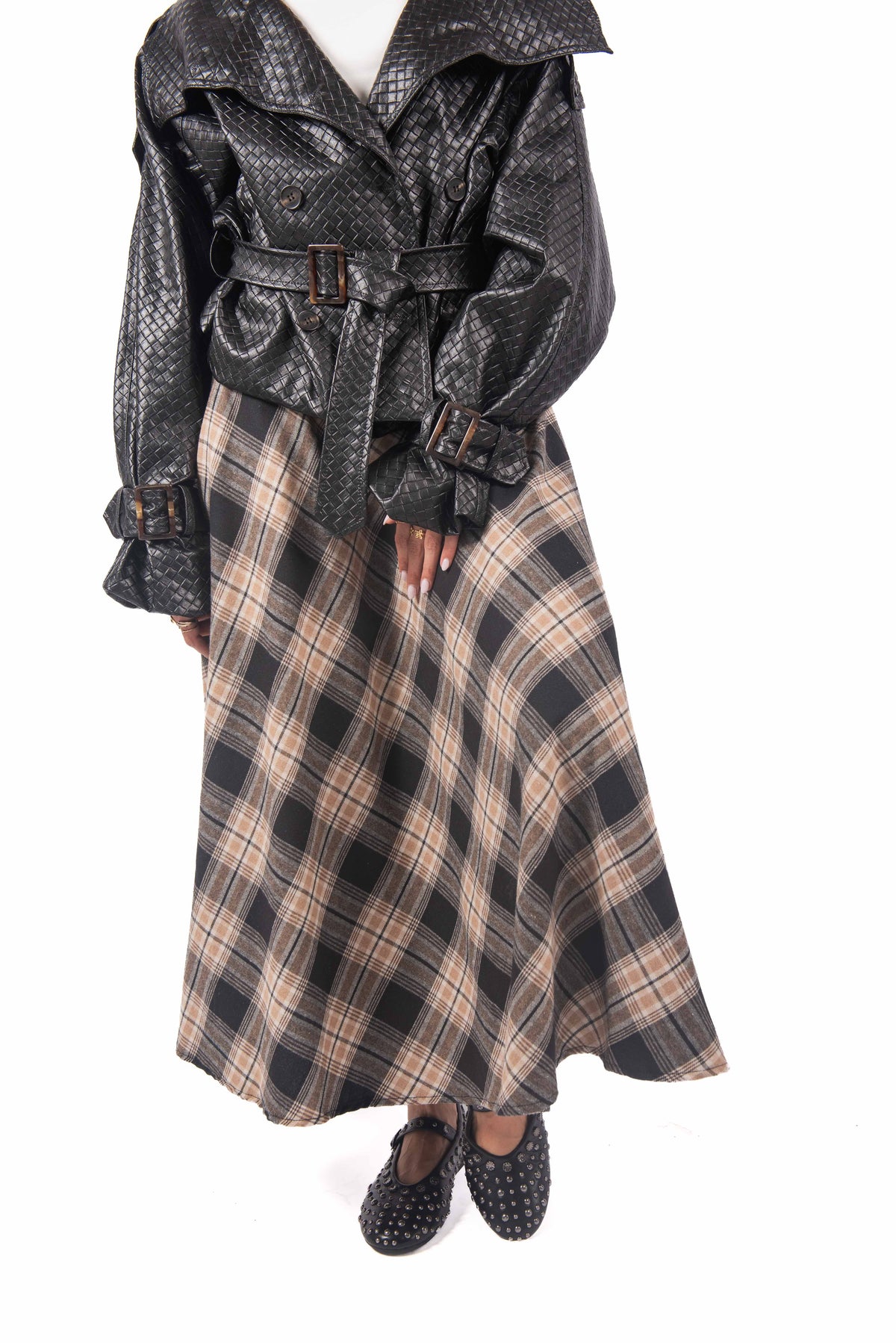 Gonna Quadri Tartan a Ruota donna Miss love - 1