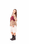 Camicia Quadri Tartan con Frange Bordeaux donna Tensione in - 5