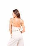 Top in Satin Panna con Applicazione in Pizzo donna Tensione in - 2