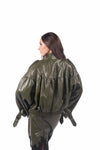 Giacca Corta in Ecopelle con Arricciature donna Miss love - 2