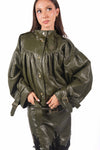 Giacca Corta in Ecopelle con Arricciature donna Miss love - 1