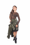 Gonna Midi in EcoPelle con Pizzo donna Miss love - 5