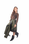 Maglia in Pizzo Strutturato Cioccolato donna Miss love - 1