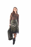 Gonna Midi in EcoPelle con Pizzo donna Miss love - 3