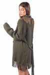Cardigan Lungo con Frange donna Miss love - 2