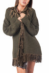 Cardigan Lungo con Frange donna Miss love - 6