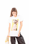 T-Shirt con Stampa e Applicazioni Strass donna Miss love - 3