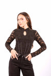 Top Stile Corsetto in Pizzo Nero donna Miss love - 1