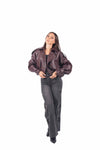 Giacca Corta Effetto Pelle Bordeaux donna Miss love - 3