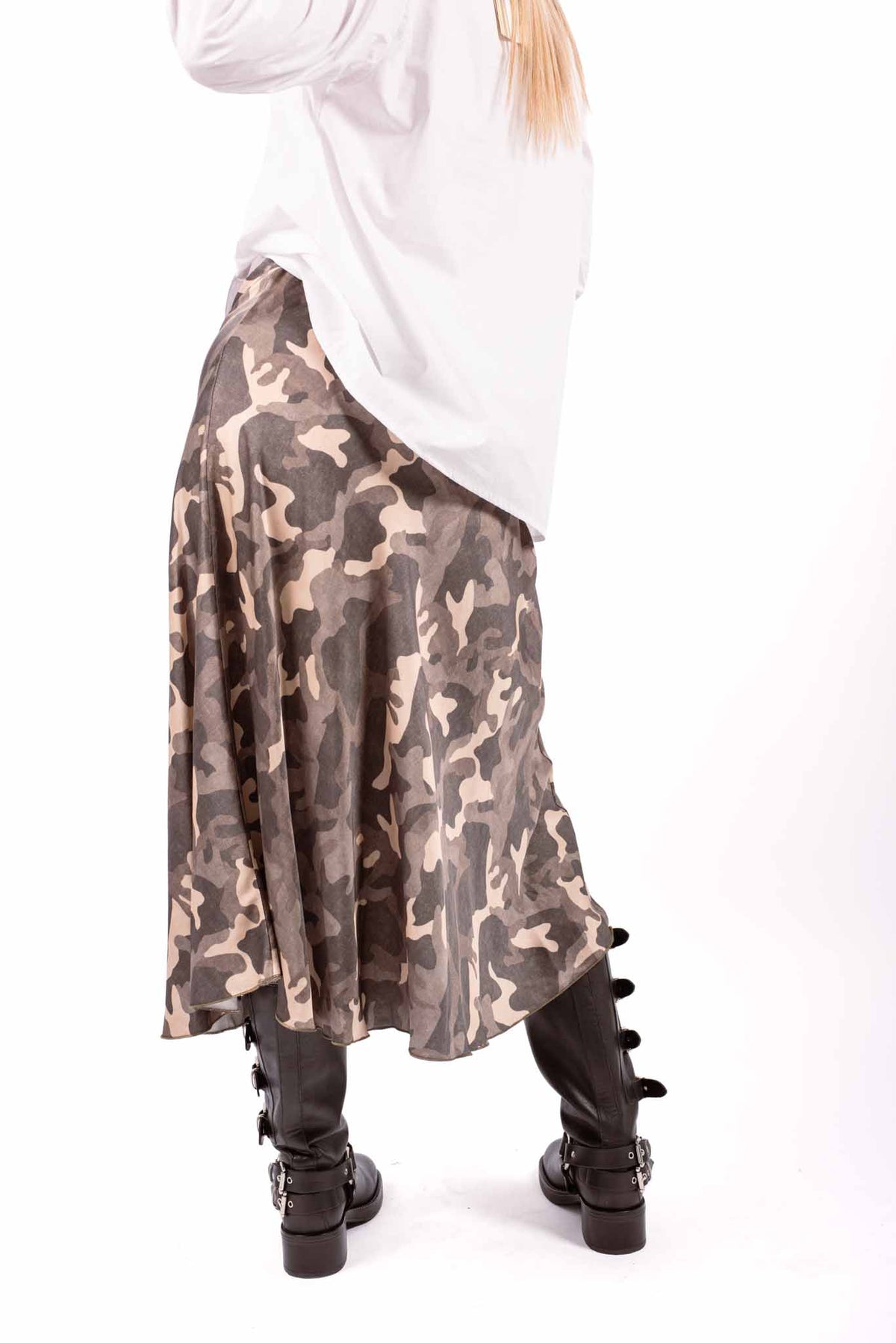 Gonna a Ruota Stampa Camouflage donna Miss love - 3