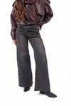 Jeans Barrel Fit Grigio con Stelle donna Miss love - 1
