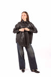 Camicia Oversize in Ecopelle Nera donna Miss love - 1