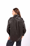 Camicia Oversize in Ecopelle Nera donna Miss love - 3