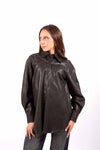 Camicia Oversize in Ecopelle Nera donna Miss love - 2