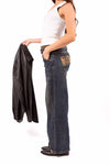 Jeans Straight Fit Effetto Doppio donna Miss love - 2