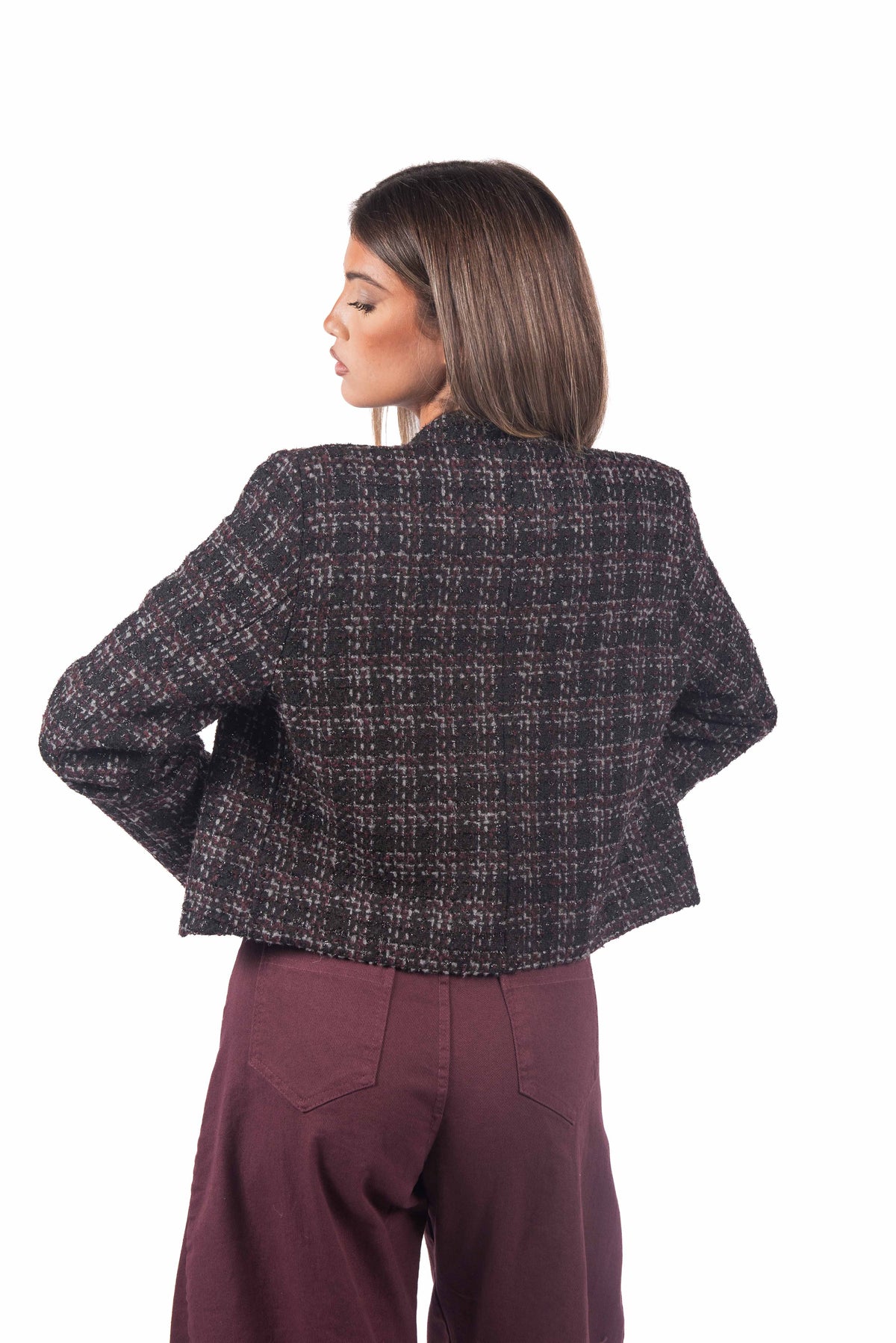 Giacca Military Style in Tweed donna Miss love - 2