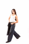Top Canotta a Coste Panna donna Miss love - 2