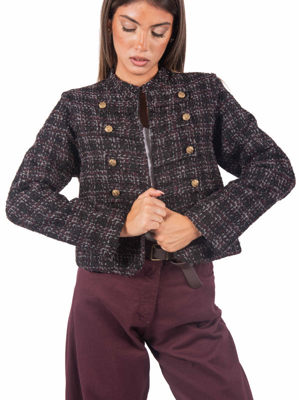 Giacca Military Style in Tweed da donna Miss love