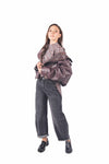 Jeans Barrel Fit Grigio donna Miss love - 1