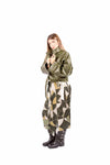 Bomber in Ecopelle Verde Oliva con Cintura in Vita donna Miss love - 5
