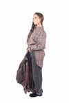 Camicia Over a Quadri con Sprone a V donna Miss love - 3