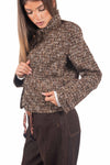Giacca Corta in Tweed Bouclé con Bottoni Dorati donna Miss love - 5