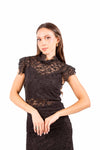 Abito Tubino in Pizzo Nero donna Miss love - 4