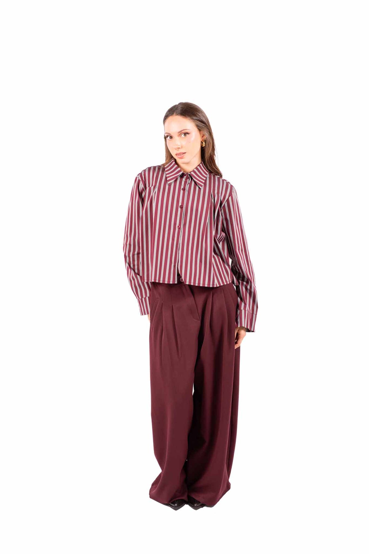 Camicia a Righe con Colletto Ampio donna Miss love - 2