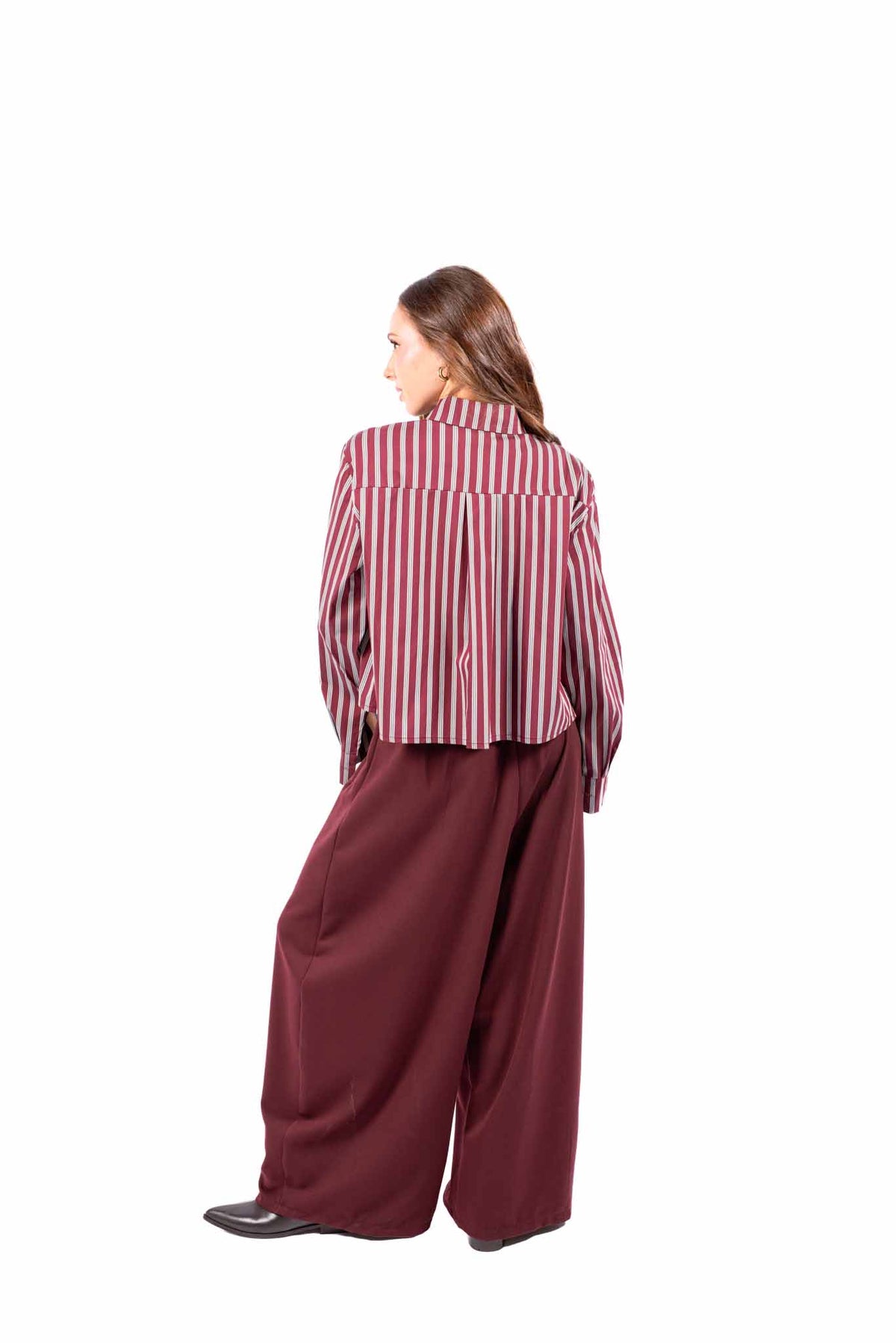 Camicia a Righe con Colletto Ampio donna Miss love - 3