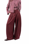 Pantaloni Palazzo Bordeaux con Pinces donna Miss love - 1