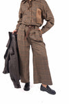 Pantaloni Palazzo a Quadri con Cintura donna Miss love - 1