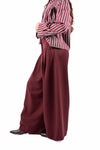 Pantaloni Palazzo Bordeaux con Pinces donna Miss love - 2