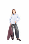 Camicia a Righe Azzurra donna Miss love - 2