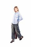 Camicia a Righe Azzurra donna Miss love - 4