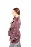 Blazer in Ecopelle Bordeaux con Cintura donna Miss love - 2