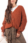 Cardigan Oversize in Maglia Bouclé donna Miss love - 1