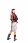 Gonna Tubino a Stampa Zebrata donna Miss love - 5