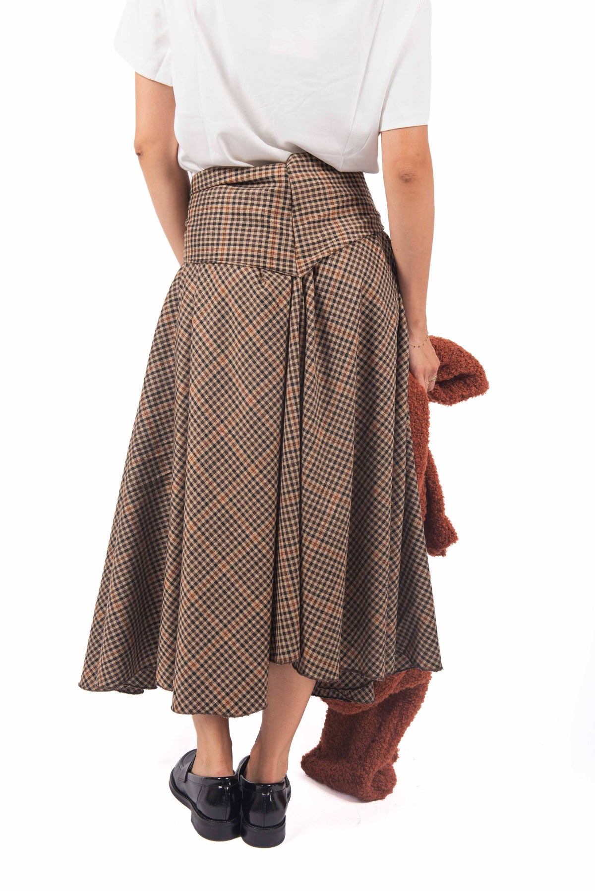 Gonna Midi a Quadri con Fiocco in Vita donna Miss love - 3