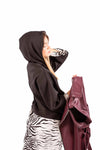 Felpa con Cappuccio e Inserto Zebrato Layered donna Miss love - 3