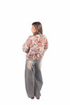Giacca Trapuntata a Fiori con Colletto Effetto Pelle donna Miss love - 4