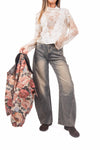 Jeans Barrel Fit Lavaggio Vintage donna Miss love - 1