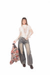 Crop Top in Pizzo con Collo Alto donna Miss love - 2
